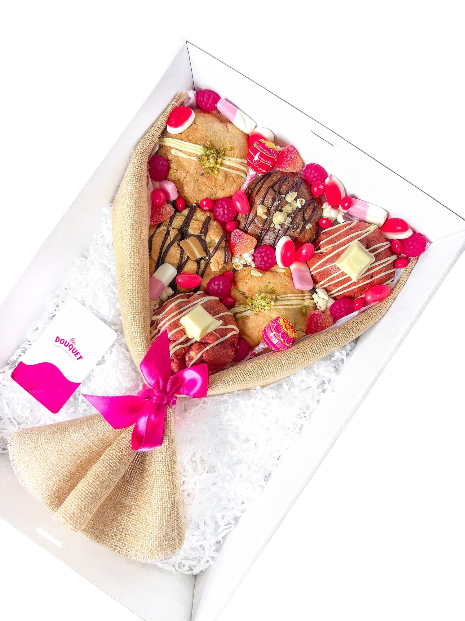 Gluten Free Pink Cookie Bouquet