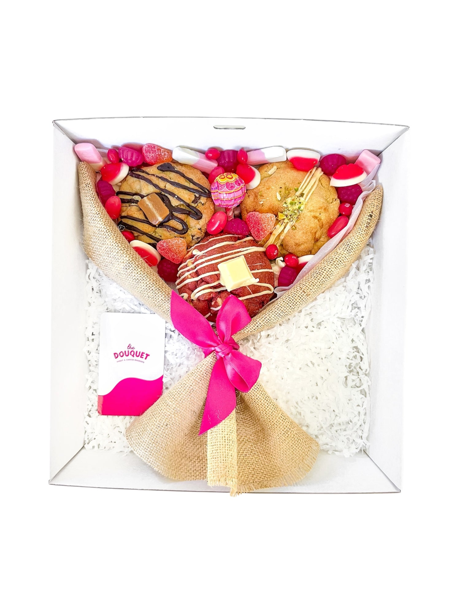 Gluten Free Pink Cookie Bouquet