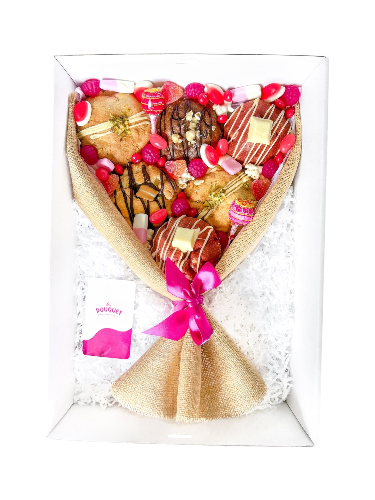 Gluten Free Pink Cookie Bouquet